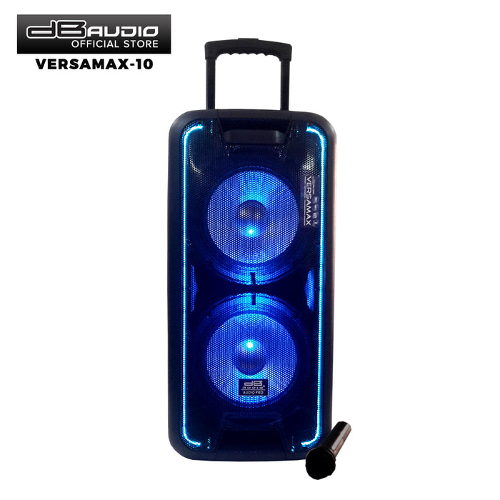 [FREE Wireless Microphone] Db Audio Versamax Portable Mobile Trolley Bluetooth Speaker HIFI Boombox (10 inch woofers x 2) (300W x 2)