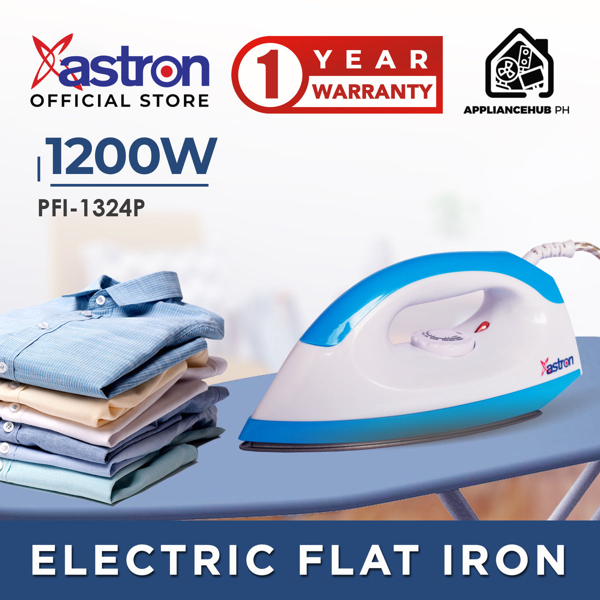 Astron PFI 1324P Electric Flat Iron 1200W