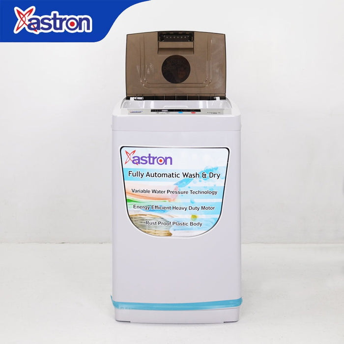 Astron AUTOWASH78 7.8 kg Automatic Washing Machine (Wash and Dry) | Rust Proof Plastic Body | Fully